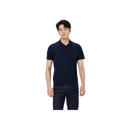 LESS IS MORE Темно-синий Синий 25XTX5411S Мужская Поло