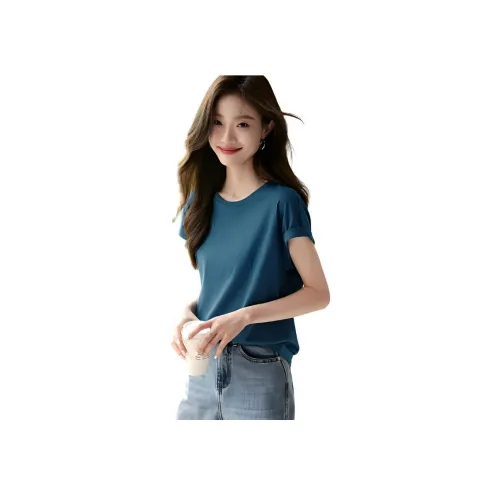 Mo Han Yi Mei T Рубашка Женская Павлин Синий