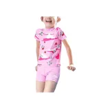 Розовый (Купальник + Плавательные штаны)