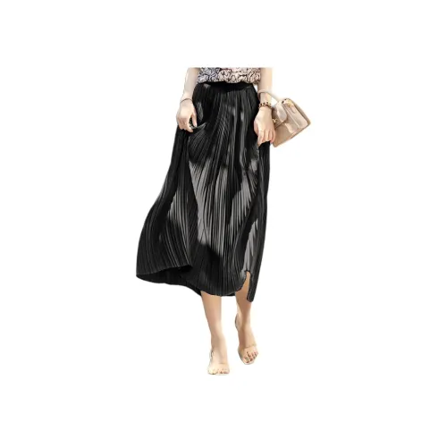 XWI Черные Женские Повседневные Длинные Юбки