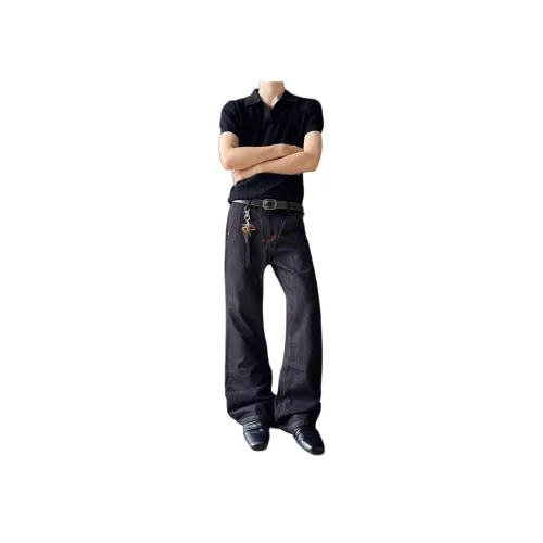 DUATOGE Черные Мужские Джинсы