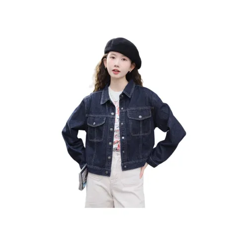 QIAOMONVHAI Denim Jacket Women's