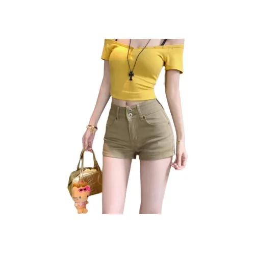 Concubine Zhu Джинсовые шорты Женские Хаки