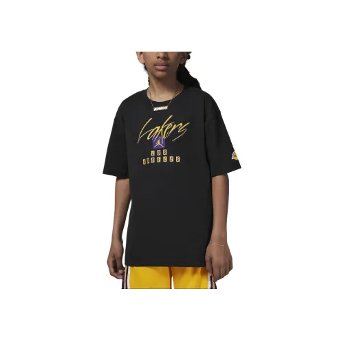 Jordan NBA Max90 Los Angeles Lakers T-Shirt Черный Подростки