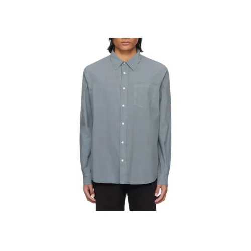 NORSE PROJECTS Рубашка Мужская Светлая Каменный Синий