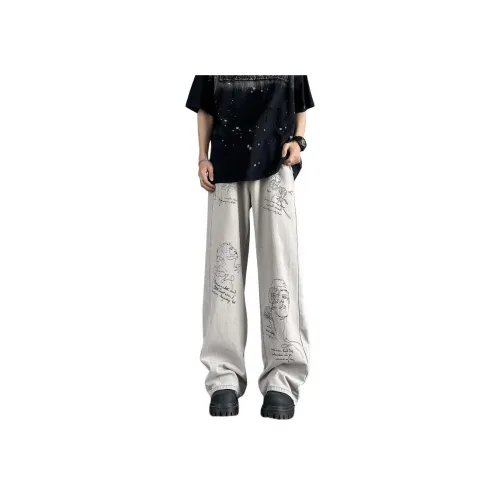 GOODHENLCE Серые Унисекс Джинсы