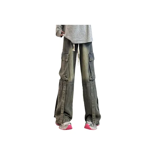 DEAR BETSY Желтые грязевые унисекс джинсы