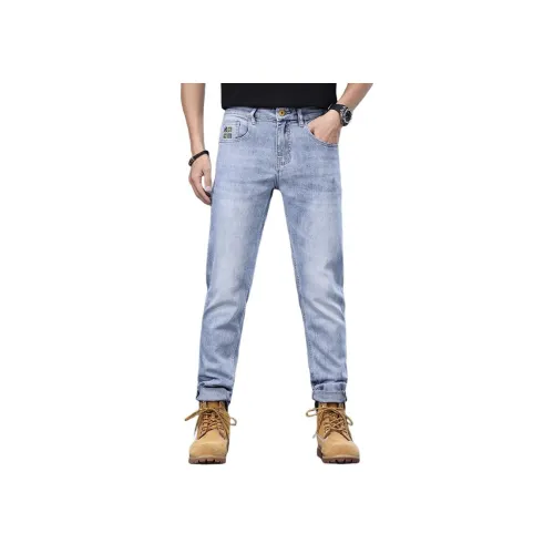 JUCY JUDY Джинсы Унисекс Белый нефритовый Синий