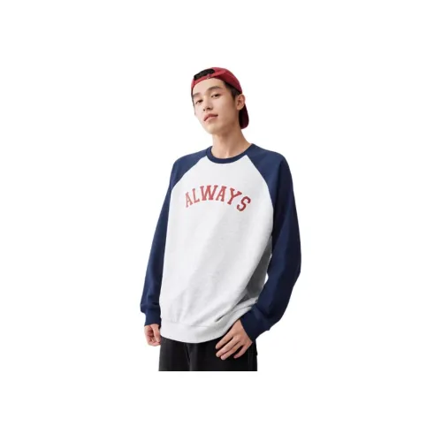 361° Primary Цветочный дизайн Серый Слюдяной Синий Мужские Толстовки