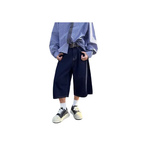 MORii Темно-синие унисекс джинсовые шорты