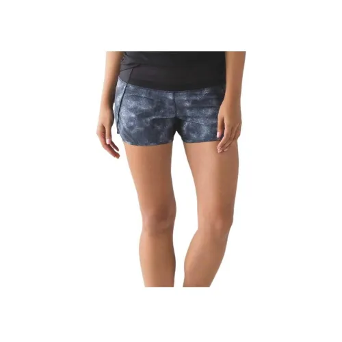 lululemon RUN TIMES Спортивные шорты Женские Черный Белый