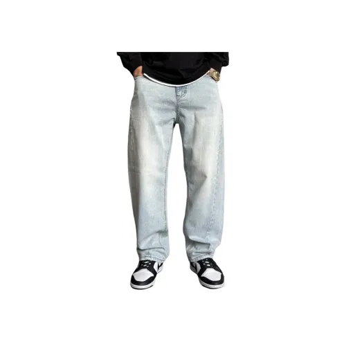 ZHANDASHUAI Светло-синие унисекс джинсы