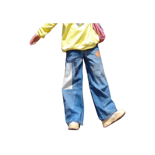 YGHOME OFFICIAL Синий Унисекс Джинсы