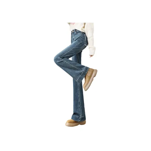 Weixi Джинсы Женские Ностальгический Синий