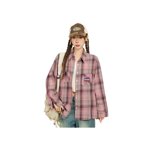 NEVER RULE Розовые Женские Рубашки