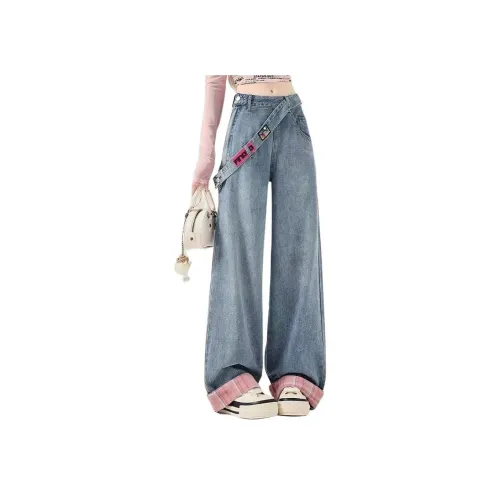 FOCOS STUDIO Светло-синие женские джинсы