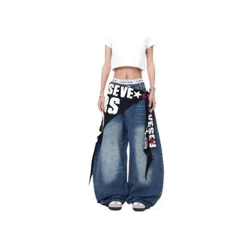 YGHOME OFFICIAL Синий Унисекс Джинсы