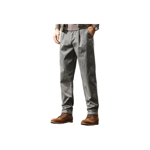 JIELEINUO Серый Зеленый Мужской Повседневный Брюки