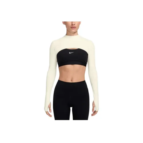 Nike CROP TOP Женские Черный Кремовый