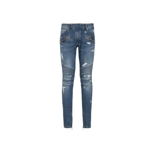 BALMAIN SS24 Джинсы Мужские Индиго