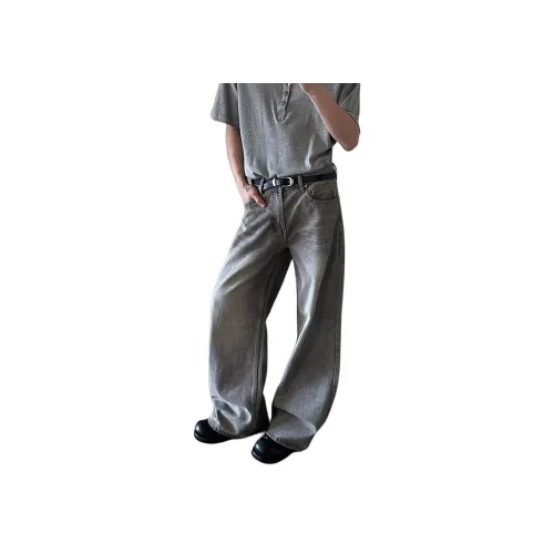 TUOFEI Серый Унисекс Джинсы