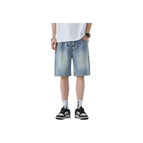 MDGR Светло-синий Унисекс Джинсовые шорты