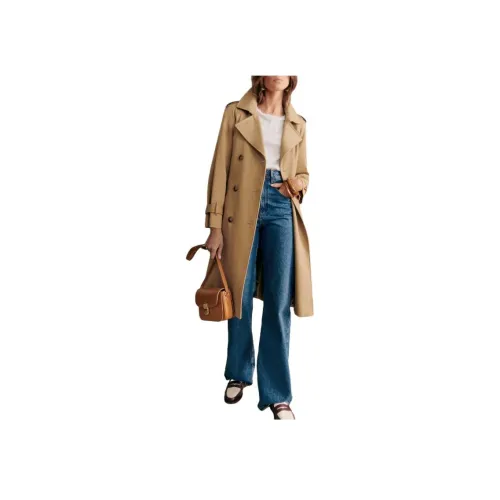 Sezane Тренчкот Женские CAMEL