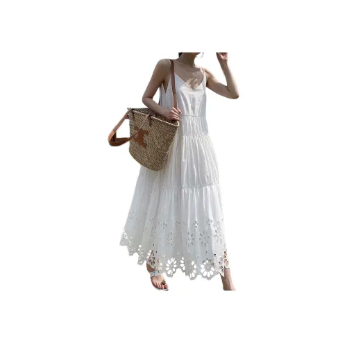 NANING9 Slip Платье Женское Белое