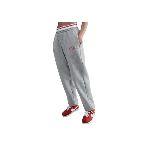 Найк Вязаные Тренировочные Штаны Женские Темно-Серые