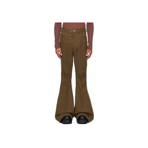 RICK OWENS совместный бренд RO Джинсы Мужские Коричневые