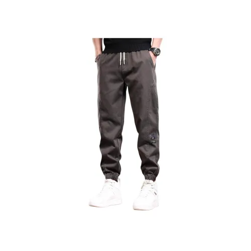 GUISE Весенние и Осенние Карго Брюки с Эластичными Манжетами Эластичные Унисекс