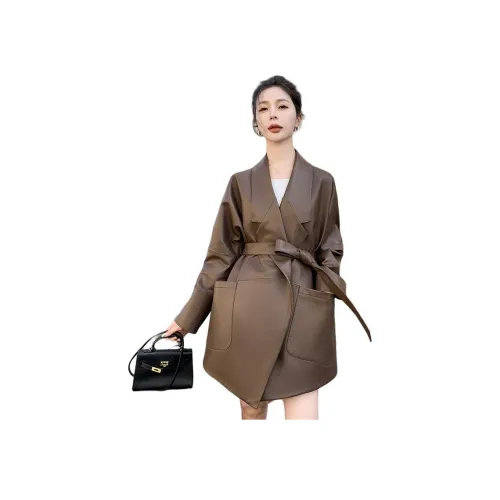 BILISISHANYANG Натуральная кожа Куртка Растительное дубление Кожа Женская