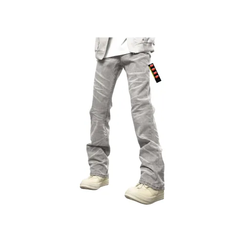 GDRG ☆Серый★с Фирменной картой Унисекс Джинсы