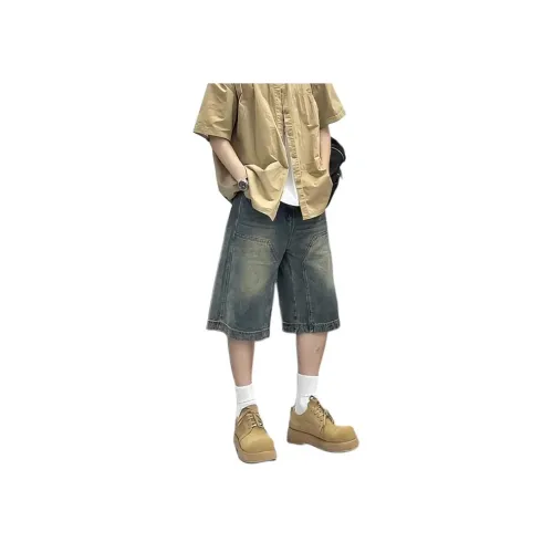 CARE NOTE Синий Унисекс Джинсовые шорты