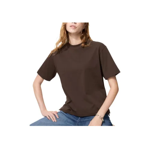 UNIQLO Коричневый Женские T-рубашки