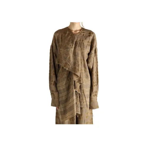 UMA WANG Горчичный Желтый Женские Рубашки