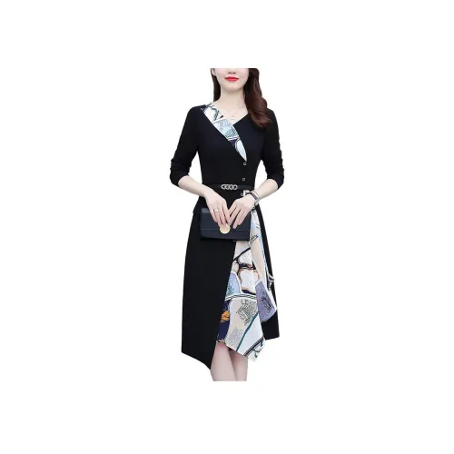 The Temptation Of The Muse Длинное платье с длинными рукавами женское