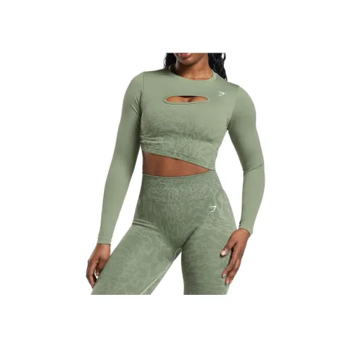 GYMSHARK T-рубашка Женская Strong Зеленый Washed Зеленый