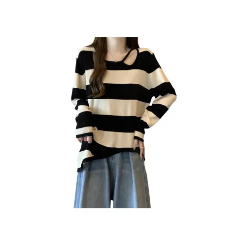 HTHK Черный Абрикос Женский Трикотаж