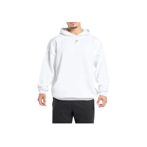 GYMSHARK Подъемный Club Hoodie Толстовка Мужской Белый
