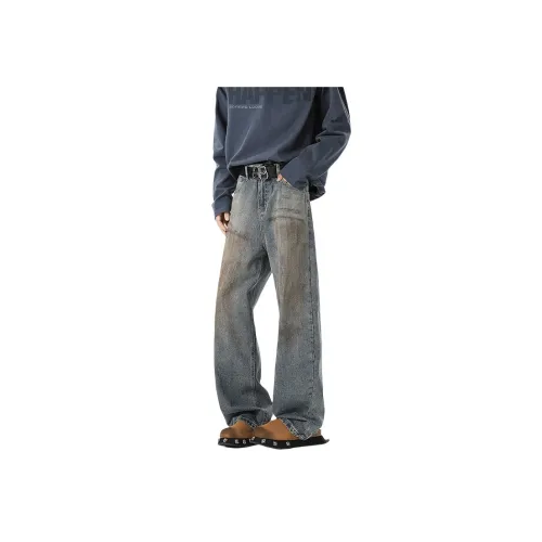 UNDERTIDES Blue Unisex Jeans UNDERTIDES Синий Унисекс Джинсы