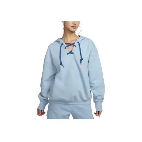 Nike Serena Williams Дизайн Crew Женские Флис Пуловер Толстовка Толстовка Женские Синий