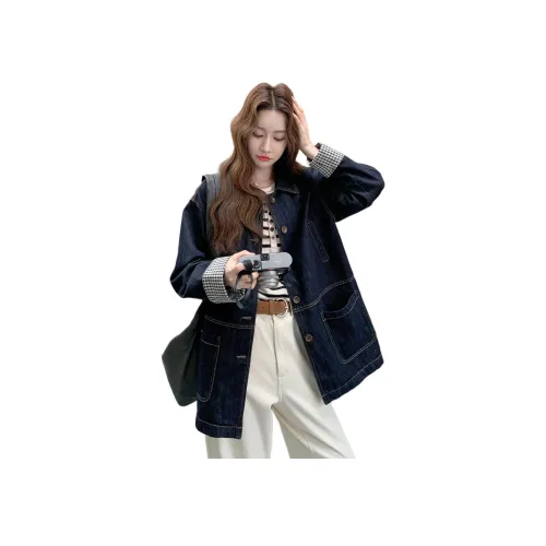 MEXICAN Темно-синий Женская тренч-куртка