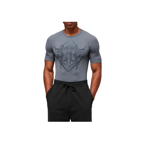 GYMSHARK Серый Синий Мужская T-Рубашка