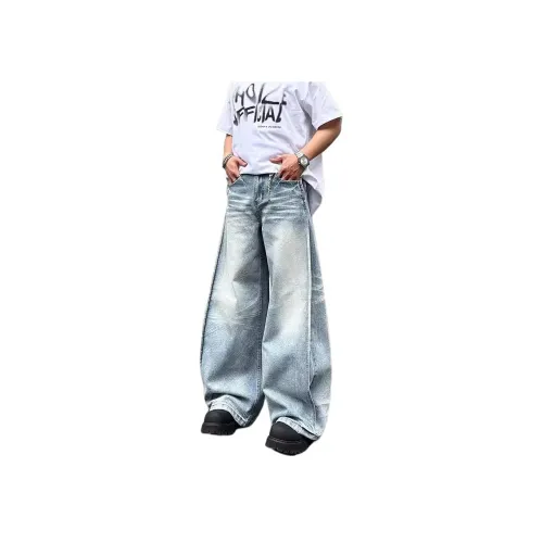 MORii Blue Unisex Jeans MORii Синий Унисекс Джинсы