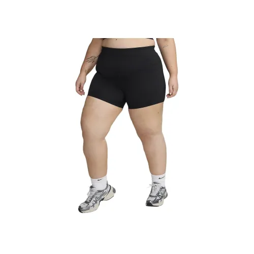 nike Спортивные шорты с высокой посадкой Женские Черные