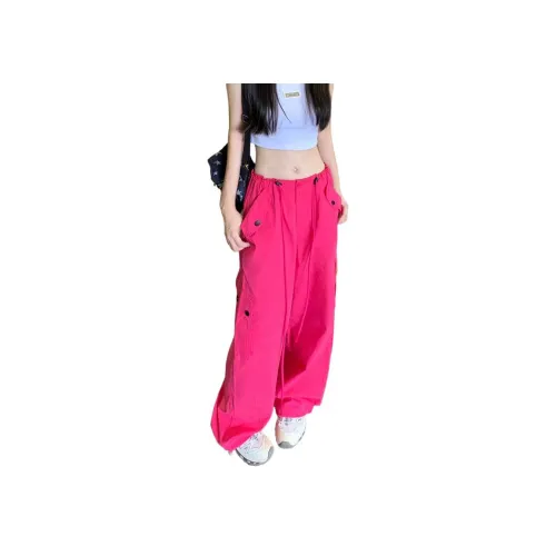 JASONWOOD Карго Брюки Женские Розовые Красные