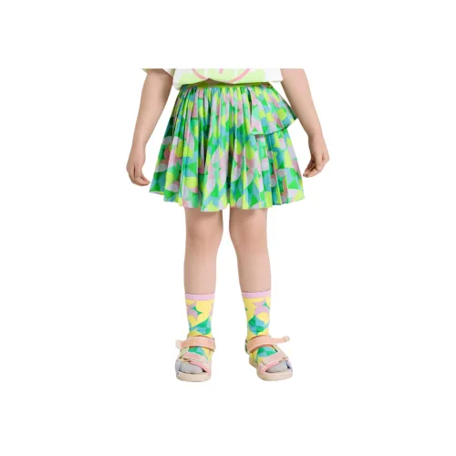Woobaby Юбка SS25 Персик Aura Волновой зеленый Дети Возраст 3-7 лет