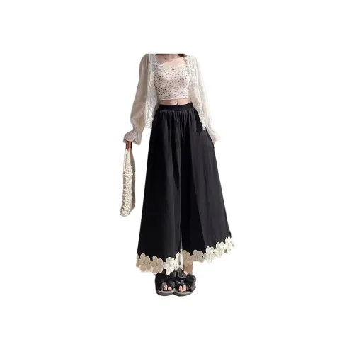 TLONELY1 Черные Женские Повседневные Брюки