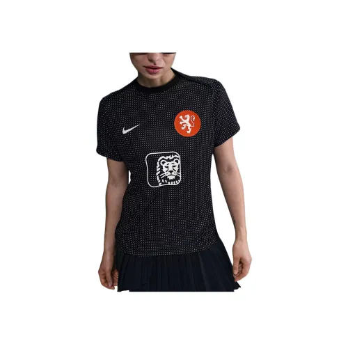NIKE Dri Fit Черный/Белый Женские Футболки